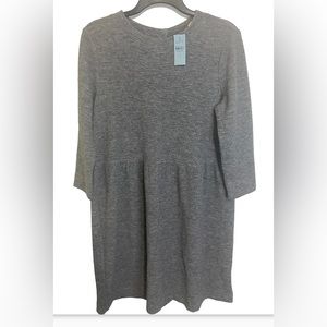 Ann Taylor LOFT gray dress size small petite, buttons spring professional